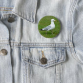 Badge Rond 5 Cm Marche de mouettes dans le parc (En situation)