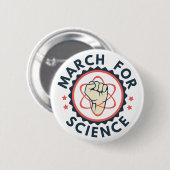 Badge Rond 5 Cm Marche pour la science (Devant & derrière)