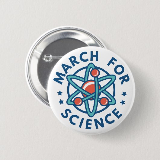 Badge Rond 5 Cm Marche pour la science (Devant & derrière)