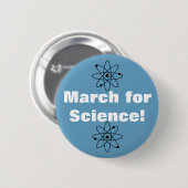 Badge Rond 5 Cm Marche pour la science !Badge (Devant & derrière)