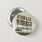 Badge Rond 5 Cm Marché public à Seattle, WA (Devant & derrière)