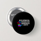 Badge Rond 5 Cm Marche : Sensibilisation aux déficiences du dévelo (Devant & derrière)