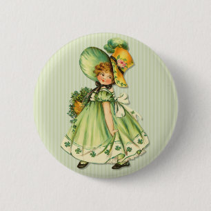Badge Rond 5 Cm Marche Shamrock irlandaise