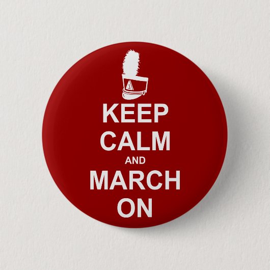Badge Rond 5 Cm Marching Band Gardez le calme et Marche le (Devant)