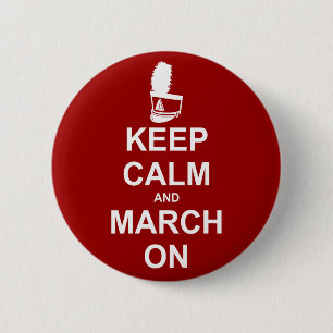 Badge Rond 5 Cm Marching Band Gardez le calme et Marche le