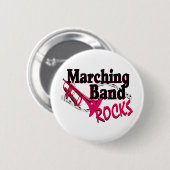 Badge Rond 5 Cm Marching Band Rocks (Devant & derrière)