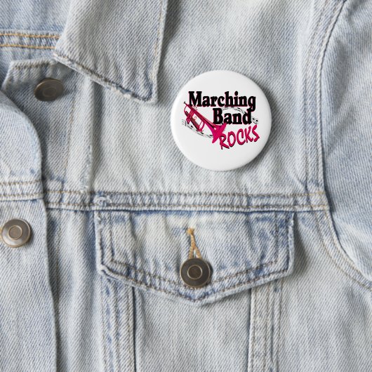 Badge Rond 5 Cm Marching Band Rocks (En situation)