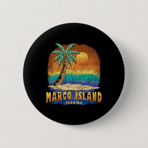 Badge Rond 5 Cm Marco Island Florida Vintage Souvenir dévêtu