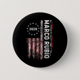Badge Rond 5 Cm Marco Rubio 2028 Président 48 Campagne électorale 