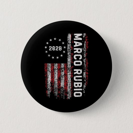 Badge Rond 5 Cm Marco Rubio 2028 Président 48 Campagne électorale  (Devant)