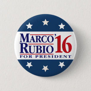Badge Rond 5 Cm Marco Rubio pour le président