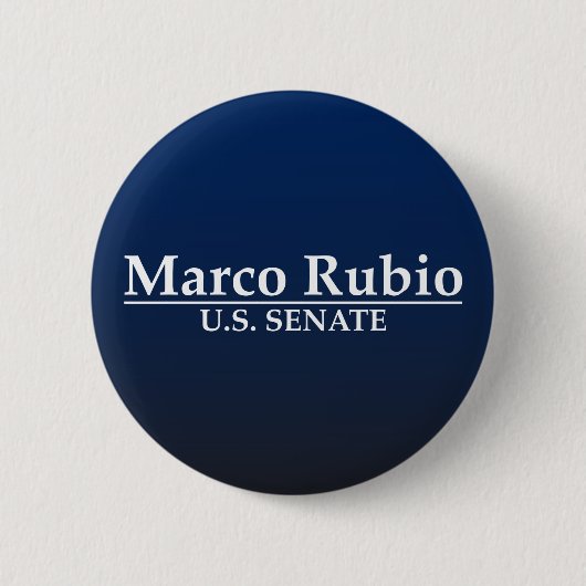 Badge Rond 5 Cm Marco Rubio pour le sénat des États-Unis (Devant)