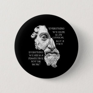 Badge Rond 5 Cm Marcus Aurelius Philosophie Stoïcienne Roman Philo