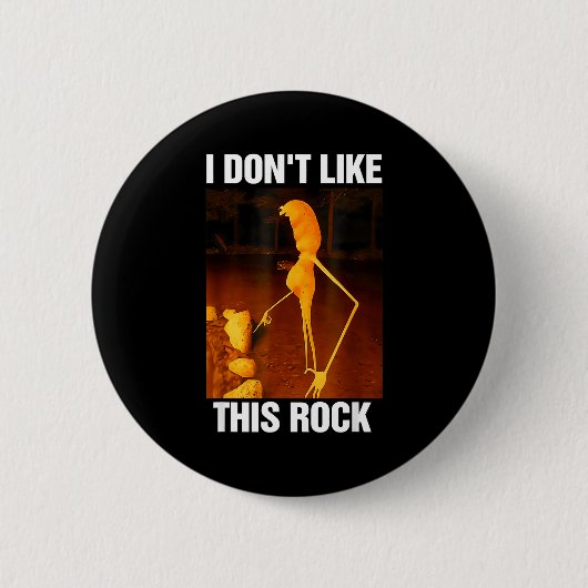 Badge Rond 5 Cm Marcus Le Ver Meme Robert Je n'aime pas cette roch (Devant)