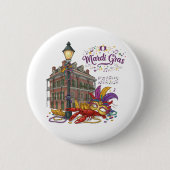 Badge Rond 5 Cm Mardi gras (Devant)