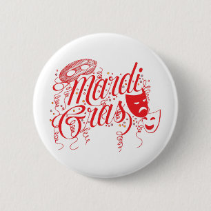 Badge Rond 5 Cm Mardi gras