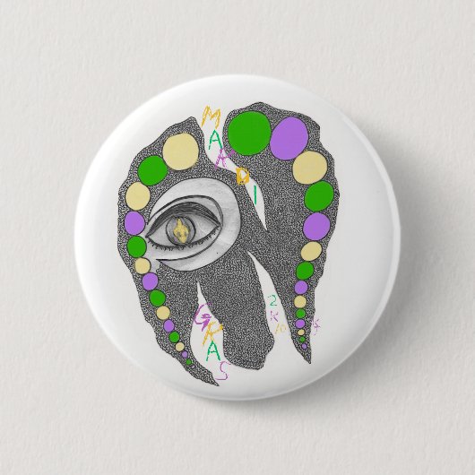 Badge Rond 5 Cm MaRdI GrAs-2k10 (Devant)