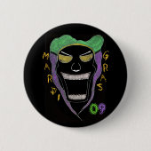 BADGE ROND 5 CM MARDI GRAS 2K9 (Devant)