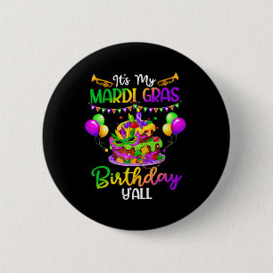Badge Rond 5 Cm Mardi Gras Chemise d'anniversaire C'est ma Mardi G
