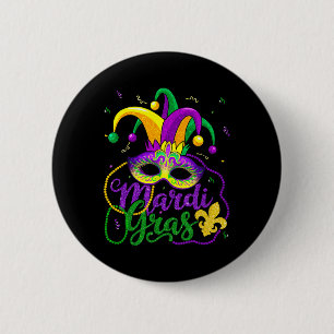 Badge Rond 5 Cm Mardi Gras Chemises Pour Femmes Enfants Hommes Per