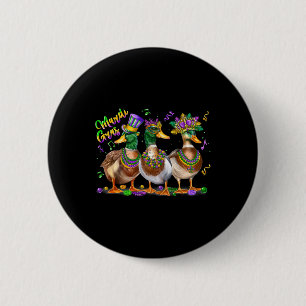 Badge Rond 5 Cm Mardi Gras Costume Carnaval Canard Louisiane Homme