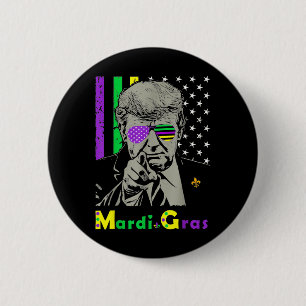 Badge Rond 5 Cm Mardi Gras Costume Donald Trump Us Drapeau Drôle T