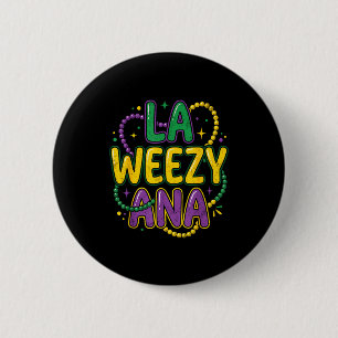 Badge Rond 5 Cm Mardi gras louisiane la weezy ana drôle nola homme