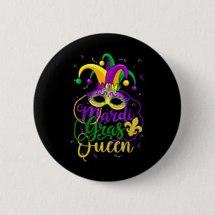 Badge Rond 5 Cm Mardi Gras Queen Parade Costume Party Femmes Cadea