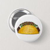 Badge Rond 5 Cm Mardi Taco Tex Mex Nourriture Mexicaine Cinco de M (Devant & derrière)