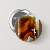 Badge Rond 5 Cm mare et poney bouton de course (Devant & derrière)