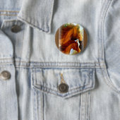 Badge Rond 5 Cm mare et poney bouton de course (En situation)