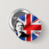 Badge Rond 5 Cm Margaret Thatcher Union Jack (Devant & derrière)