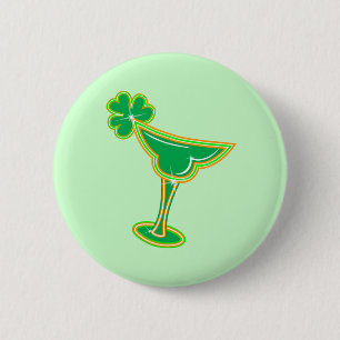 Badge Rond 5 Cm Margarita de shamrock