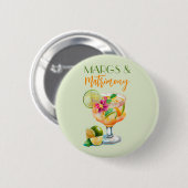 Badge Rond 5 Cm Margs et mariage Tequila & Fiesta Enterrement de v (Devant & derrière)