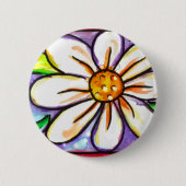 Badge Rond 5 Cm Marguerite (Devant)