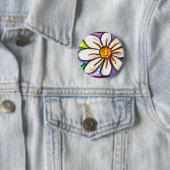 Badge Rond 5 Cm Marguerite (En situation)