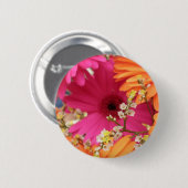 Badge Rond 5 Cm Marguerite de Gerber (Devant & derrière)