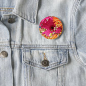 Badge Rond 5 Cm Marguerite de Gerber (En situation)