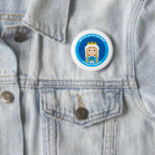 Badge Rond 5 Cm Marguerite d'Ecosse (En situation)