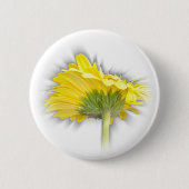 Badge Rond 5 Cm marguerite jaune (Devant)