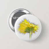 Badge Rond 5 Cm marguerite jaune (Devant & derrière)