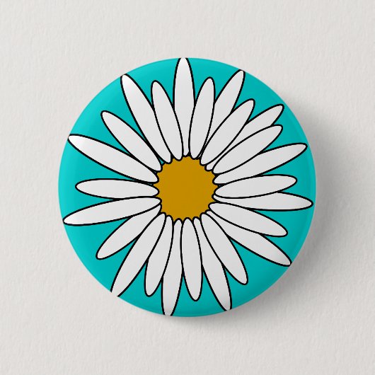Badge Rond 5 Cm Marguerites (Devant)