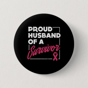 Badge Rond 5 Cm Mari De Survivant Sensibilisation Au Cancer Du Sei