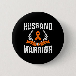 Badge Rond 5 Cm Mari D'Un Guerrier Sensibilisation À La Leucémie