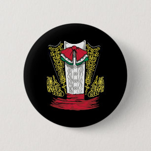 Badge Rond 5 Cm Mariachi Charro Costume Mexicain Pour Dia De Los M