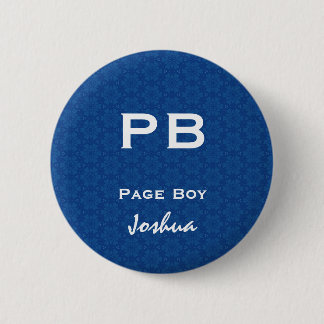 Badge Rond 5 Cm Mariage amusant Abréviation de rôle Motif bleu bla