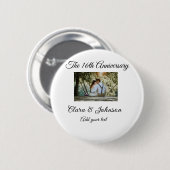 Badge Rond 5 Cm Mariage Anniversaire ajouter nom année image texte (Devant & derrière)