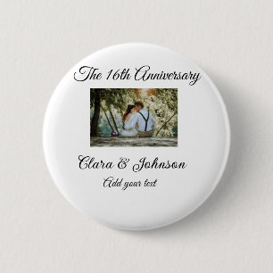 Badge Rond 5 Cm Mariage Anniversaire ajouter nom année image texte