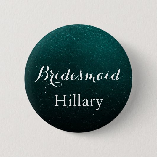 Badge Rond 5 Cm mariage blanc et Parties scintillant vert (Devant)