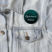 Badge Rond 5 Cm mariage blanc et Parties scintillant vert (En situation)